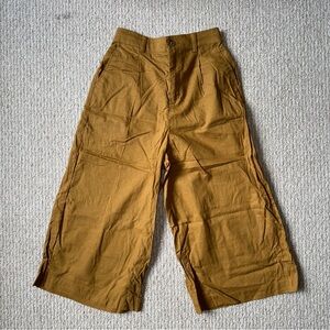 UNIQLO Mustard Yellow Linen Blend Culottes